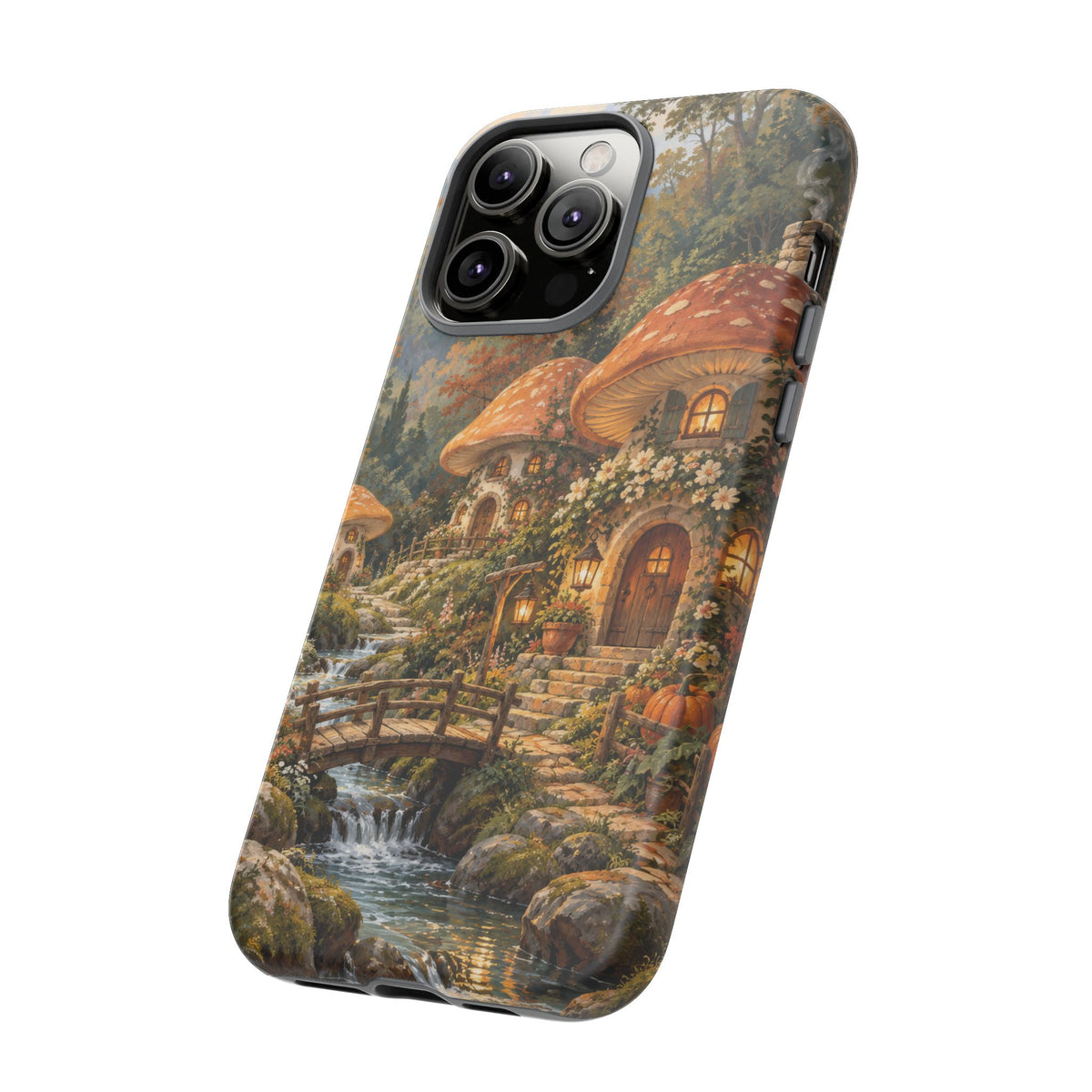 Honeycap Village iPhone Tough Case | Mushroom Village