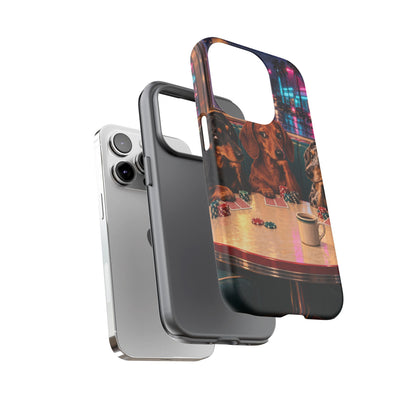 All-Night Aces iPhone Tough Case | dachshund poker