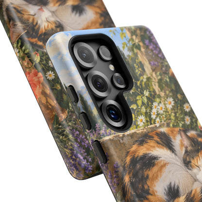 Garden Nap Samsung Galaxy Tough Case | calico cat