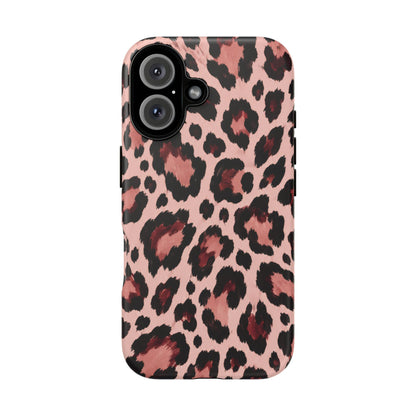 Wild Burgundy iPhone Tough Case | leopard print