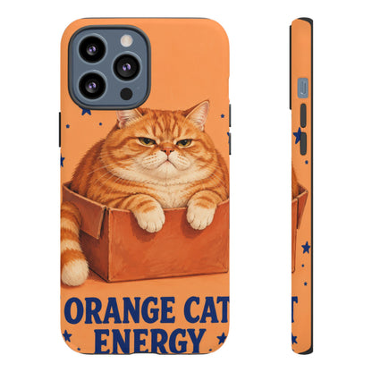 Orange Cat Energy iPhone Tough Case