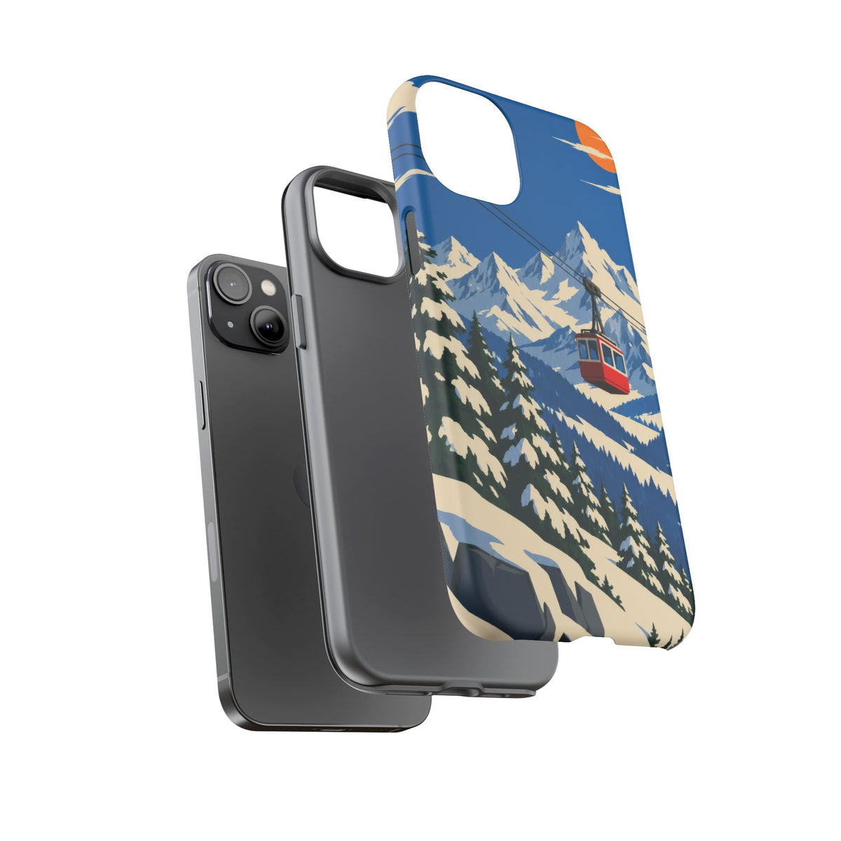 Swiss Skiing — Lift to the Sky iPhone Tough Case