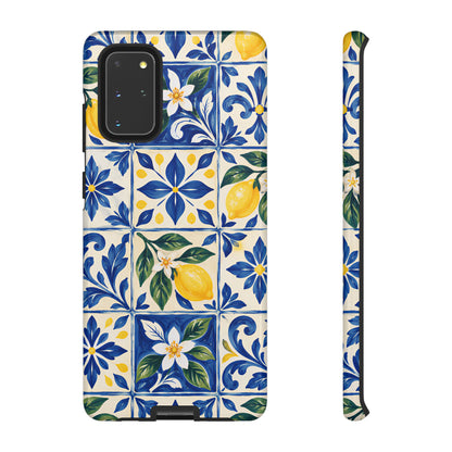Blue Lemon Tile Samsung Galaxy Tough Case | Azulejo Orchard