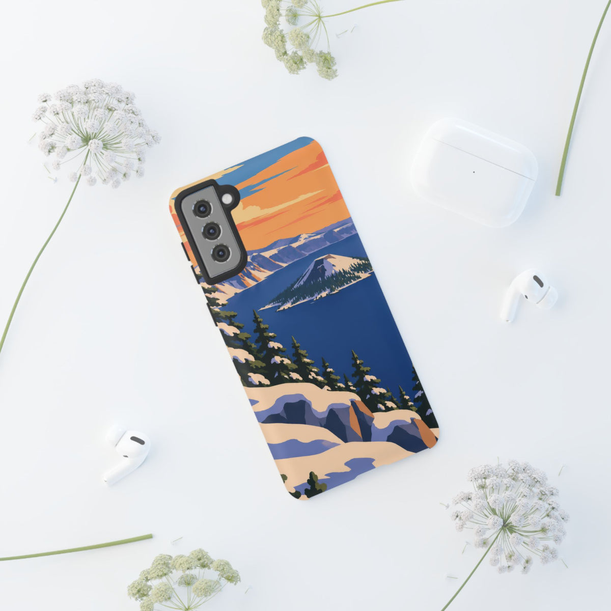 Crater Lake — Winter Caldera Samsung Galaxy Tough Case