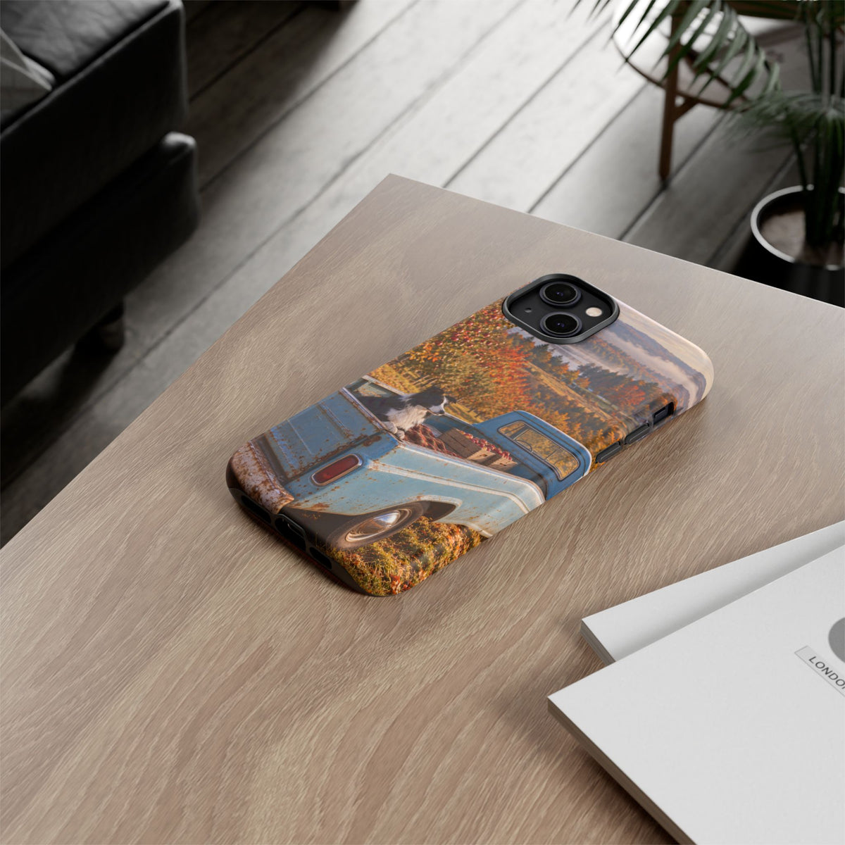 Blue Truck October iPhone Tough Case | border collie