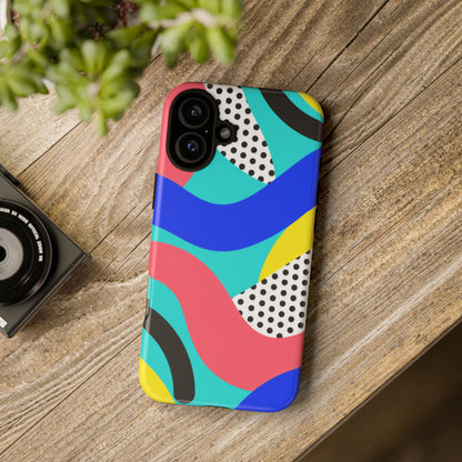 Poolside Pop iPhone Tough Case | Wavy Color Block