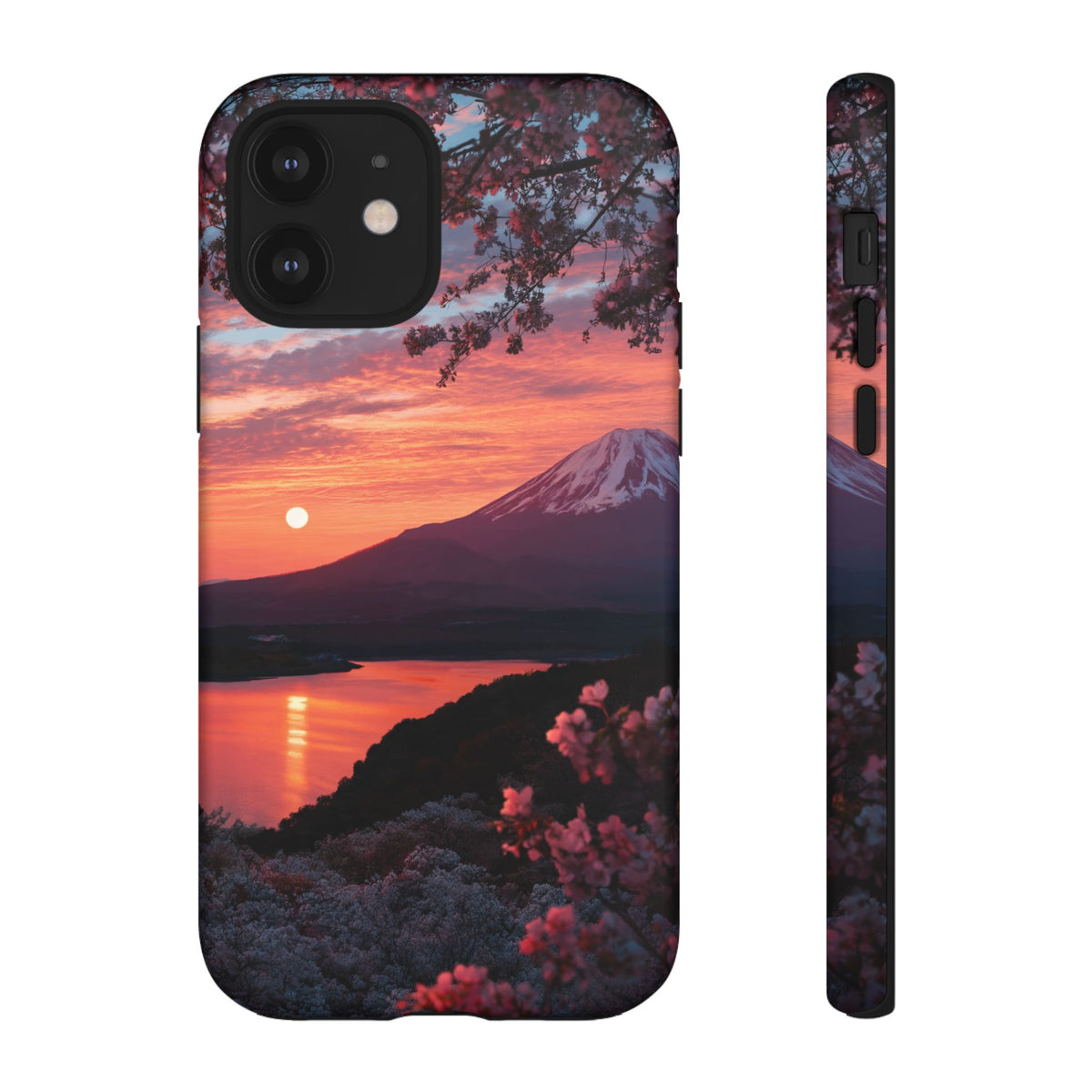 Fuji Moonlit Sakura iPhone Tough Phone Case