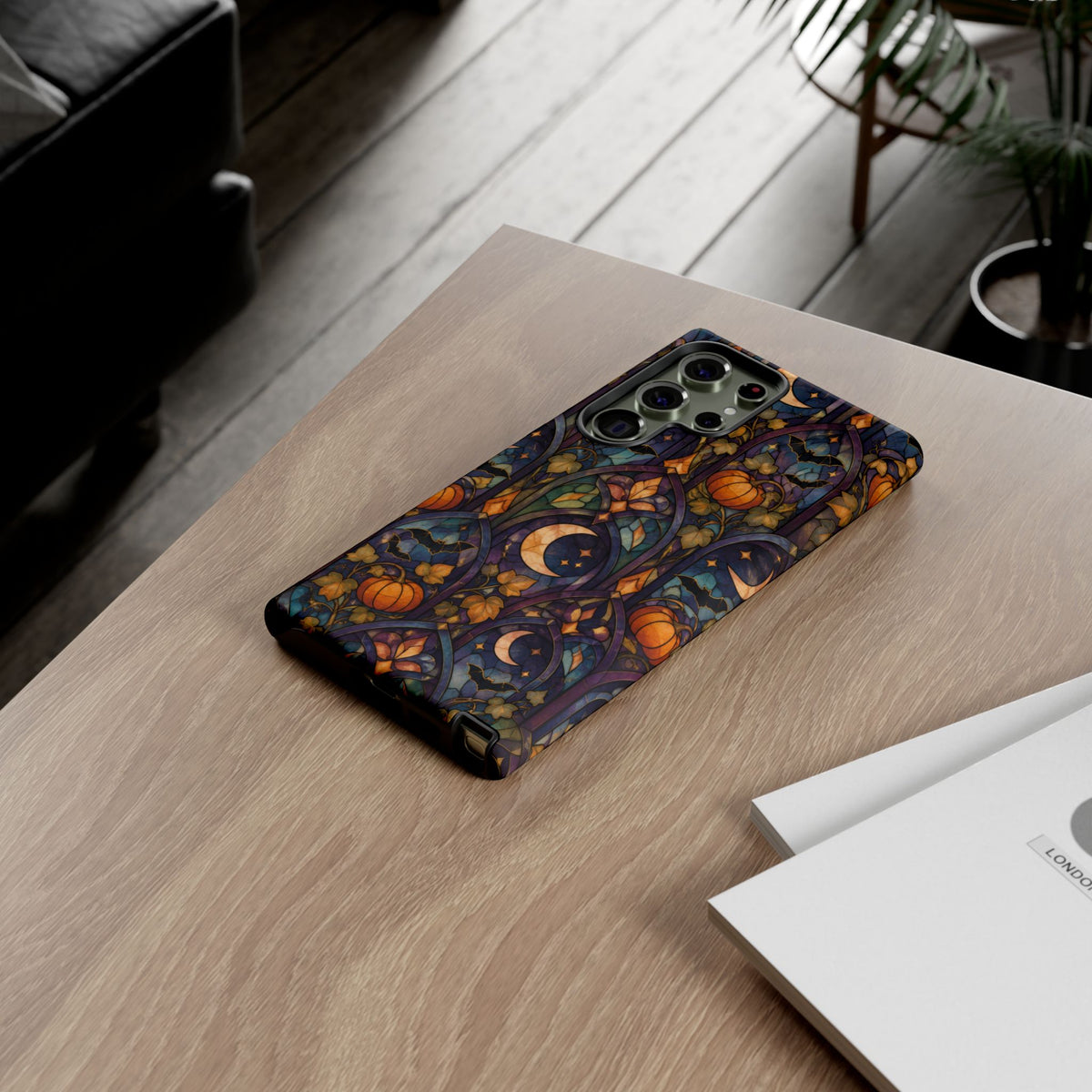 Amber Moon Window Samsung Galaxy Tough Case | celestial halloween