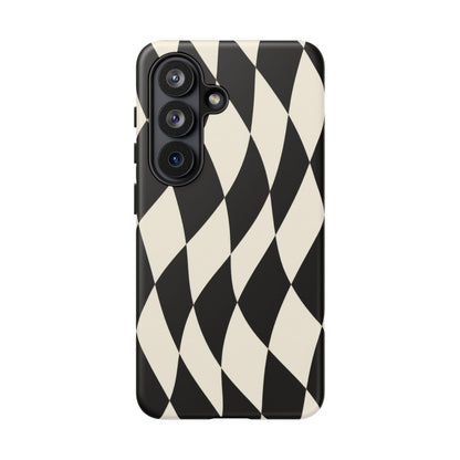 Harlequin Sway Samsung Galaxy Tough Case | Black & White Harlequin