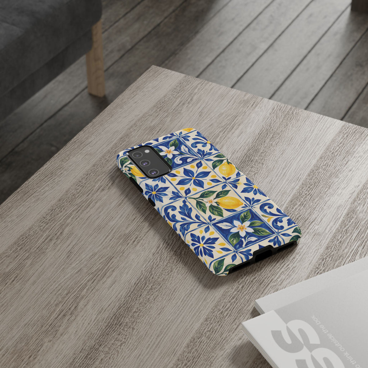 Blue Lemon Tile Samsung Galaxy Tough Case | Azulejo Orchard