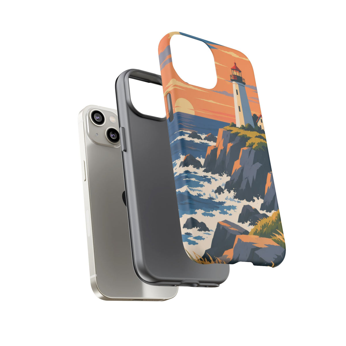 Lighthouse — Atlantic Beacon iPhone Tough Case