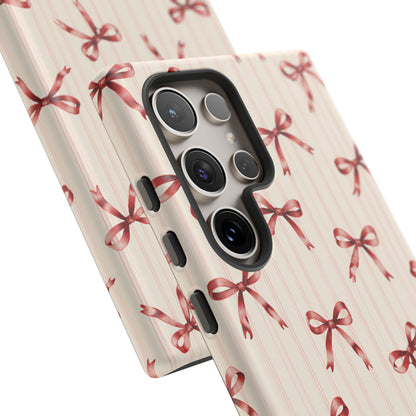 Red Bow Samsung Galaxy Tough Case | Ribbon Waltz