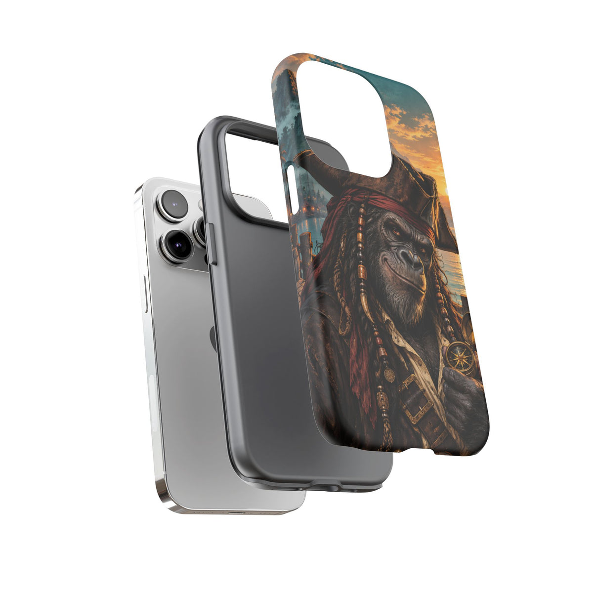 Pirate Gorilla iPhone Tough Case | Captain Silverback
