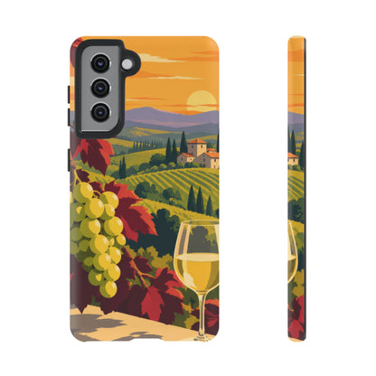 Wine & Grapes — Golden Vintage Samsung Galaxy Tough Case | wine grapes