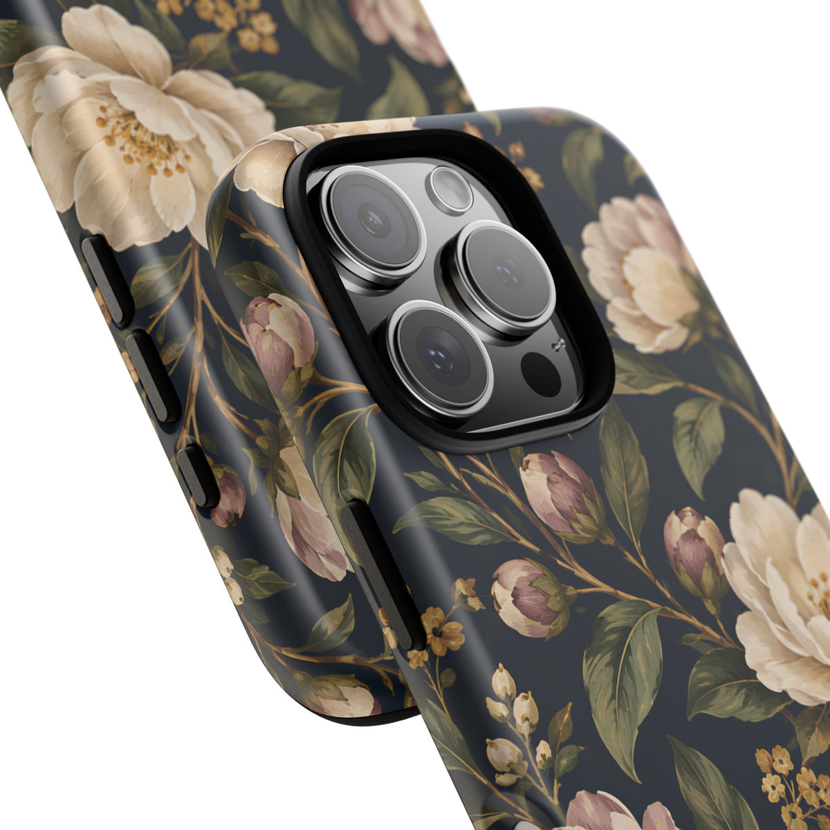 Dark Floral iPhone Tough Case | Midnight Camellia