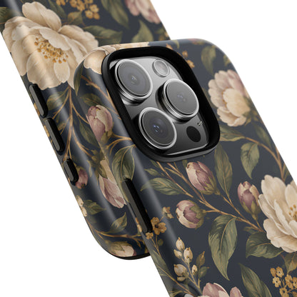 Dark Floral iPhone Tough Case | Midnight Camellia