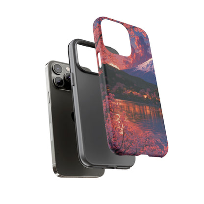 Sakura Lakeside Village iPhone Tough Phone Case