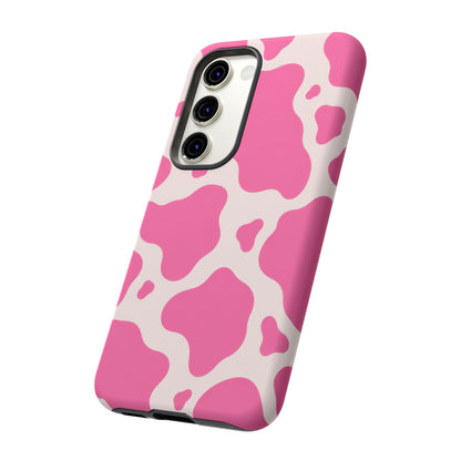 Strawberry Milk Samsung Galaxy Tough Case | Pink Cow Print