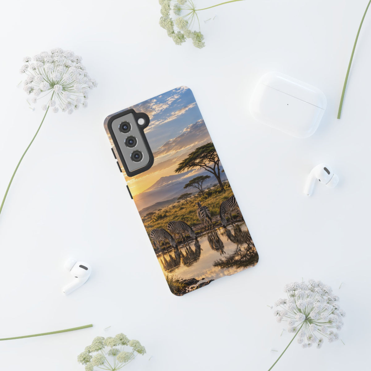 Zebra Water Mirror Samsung Galaxy Tough Case | zebra safari