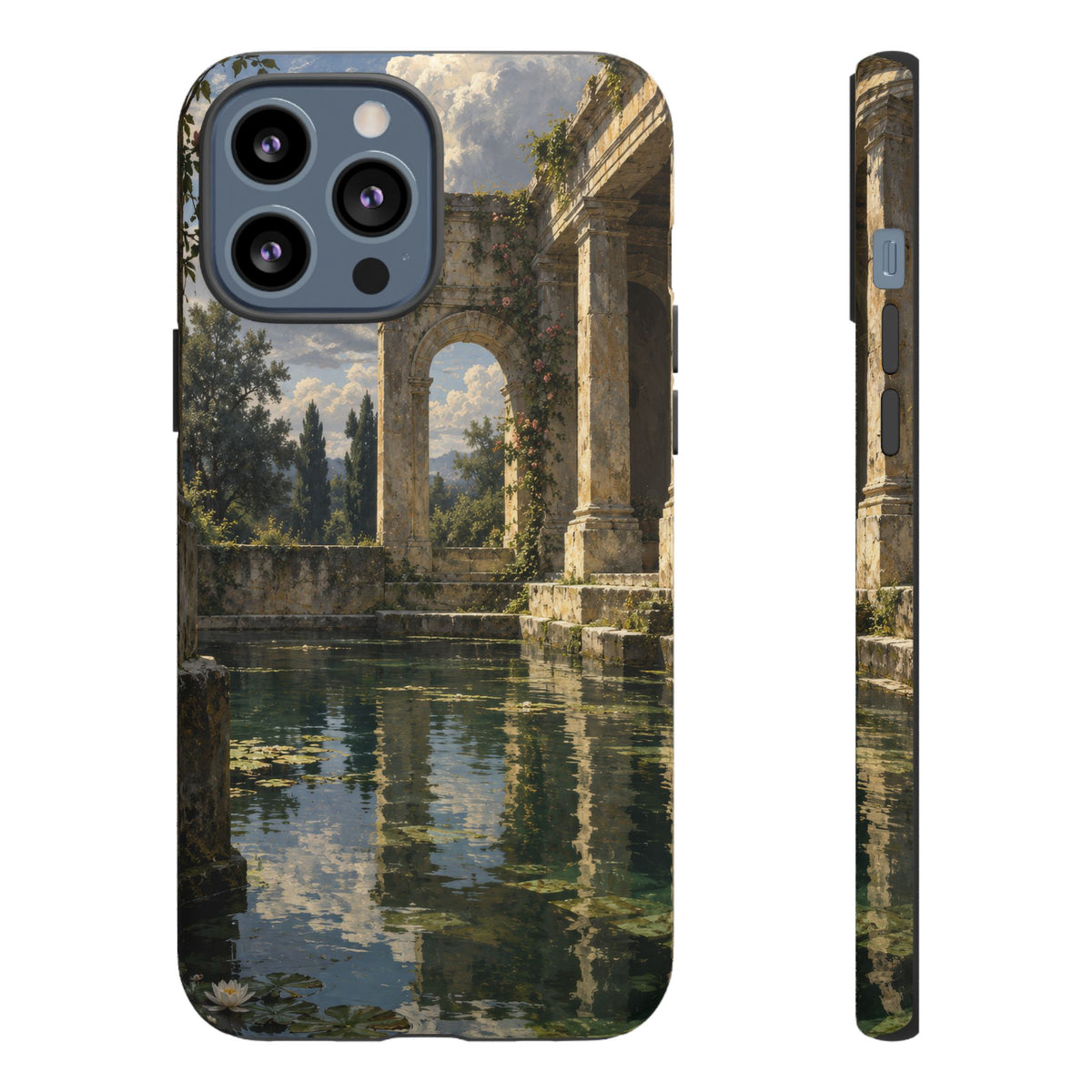 The Flooded Court iPhone Tough Case | Ancient Garden Landscape