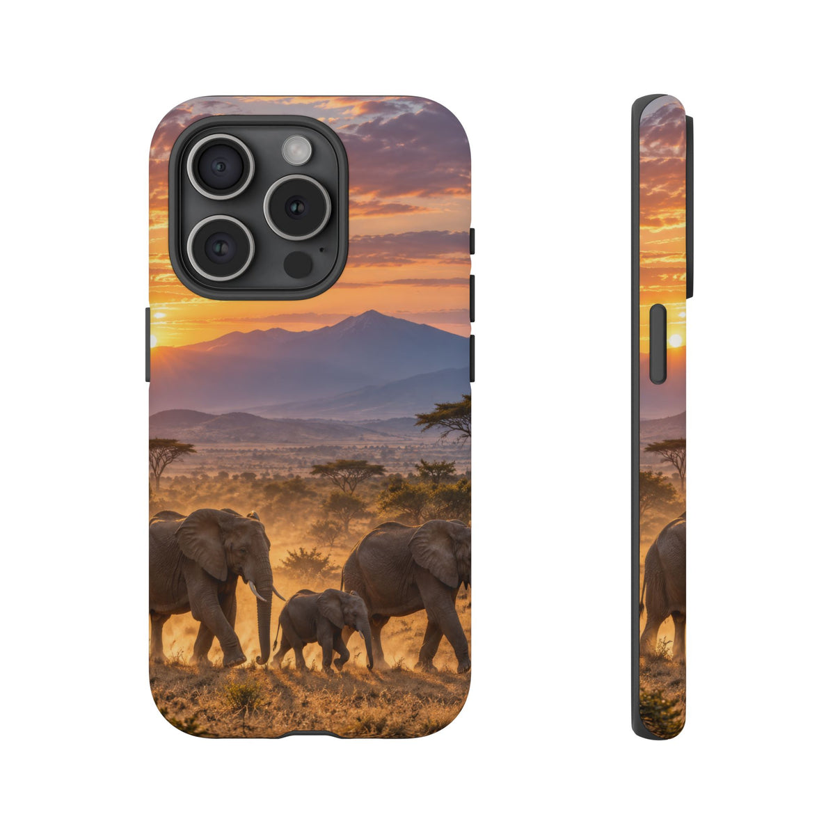 Elephants at First Light iPhone Tough Case | african elephants
