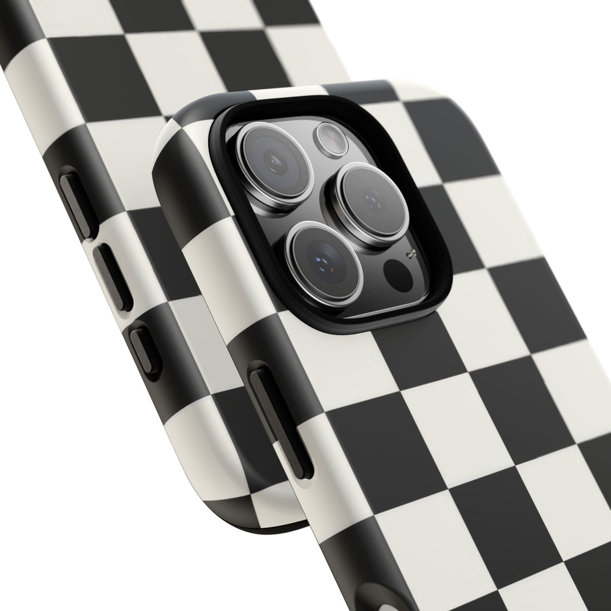 Classic Check iPhone Tough Case | Black & White Checkerboard