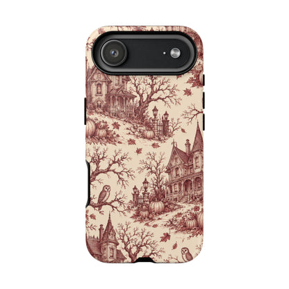 Haunted Estate Toile iPhone Tough Case | halloween toile