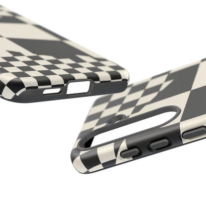 Check Shift Samsung Galaxy Tough Case | Black & White Checkerboard