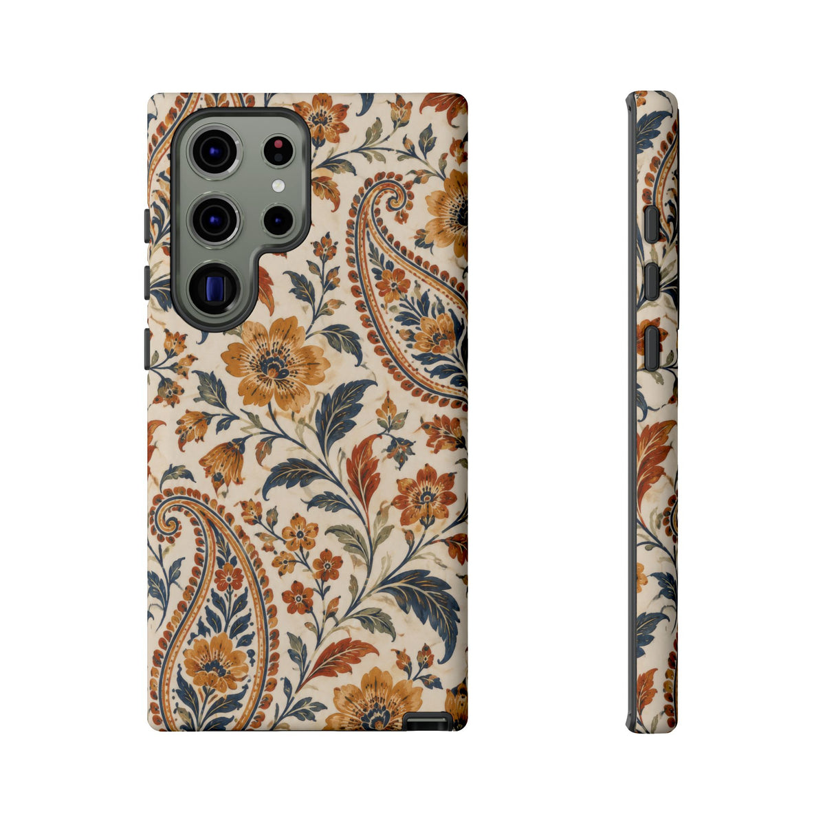 Saffron Heirloom Samsung Galaxy Tough Case | Floral Paisley on Ivory
