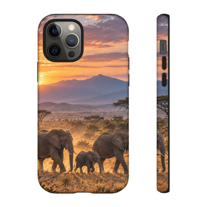 Elephants at First Light iPhone Tough Case | african elephants