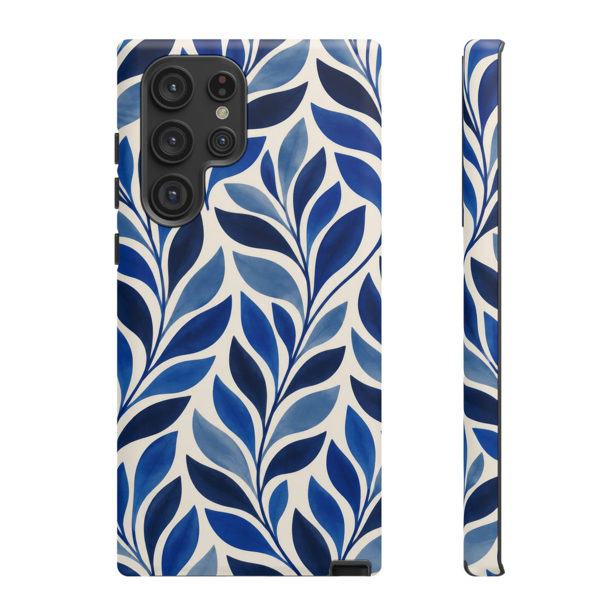 Cobalt Current Samsung Galaxy Tough Case | Cobalt Blue Leaf Pattern