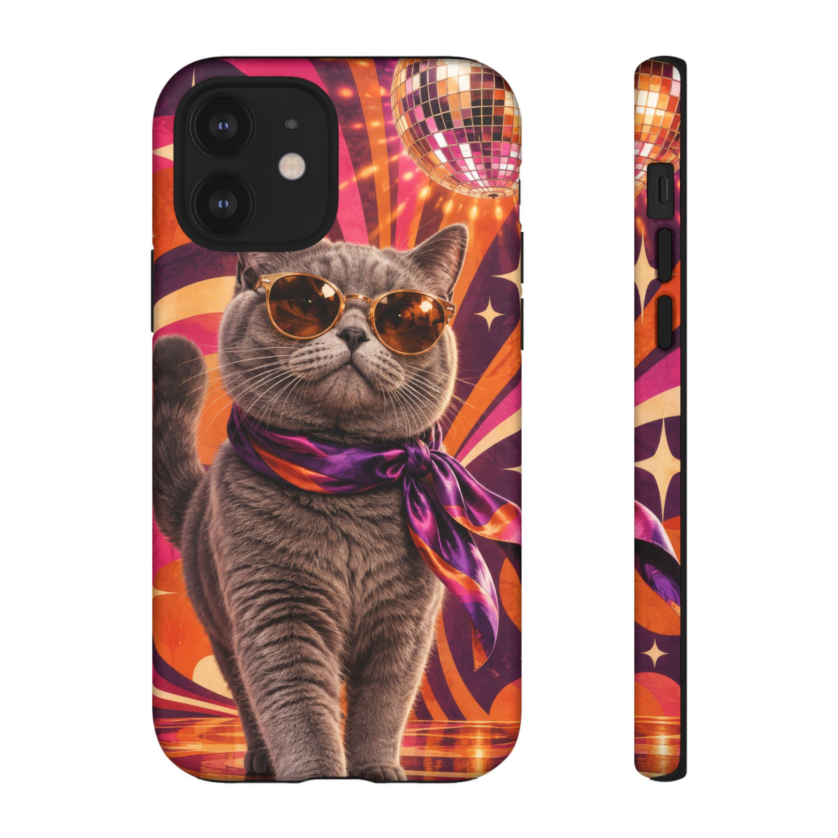 Disco Whiskers iPhone Tough Case | disco cat