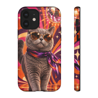 Disco Whiskers iPhone Tough Case | disco cat