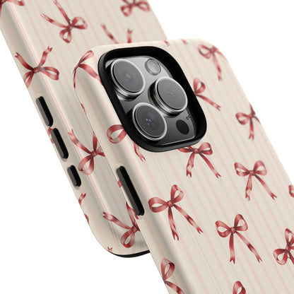 Red Bow iPhone Tough Case | Ribbon Waltz