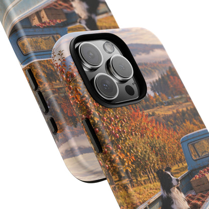 Blue Truck October iPhone Tough Case | border collie