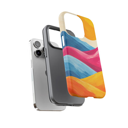 Golden Drift iPhone Tough Case | colorful hills