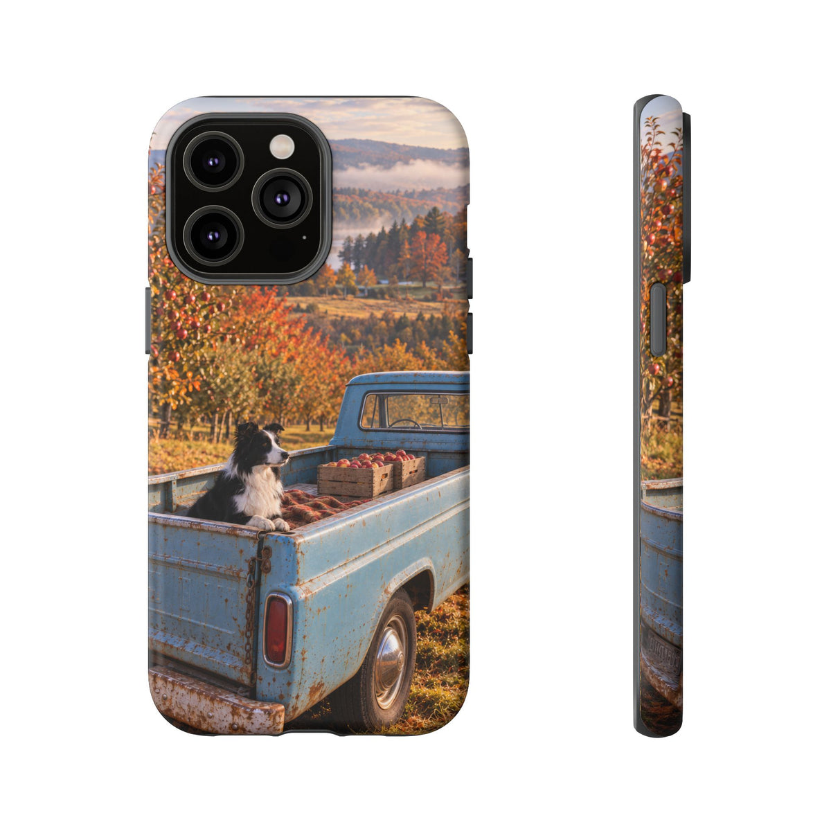 Blue Truck October iPhone Tough Case | border collie