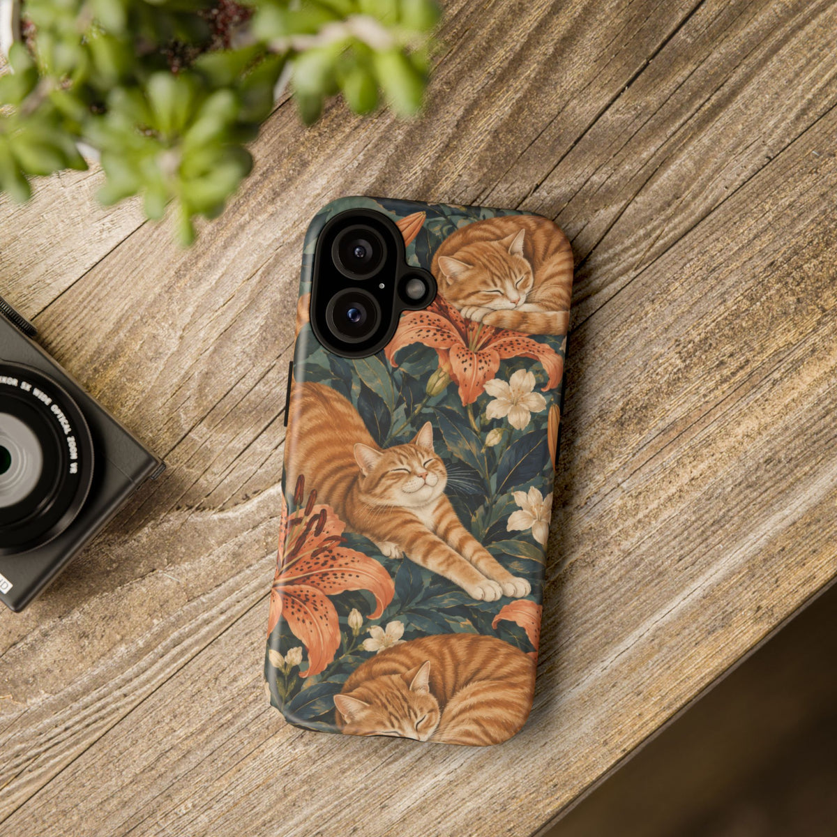 Tiger Lily Tabby iPhone Tough Case | tabby cats