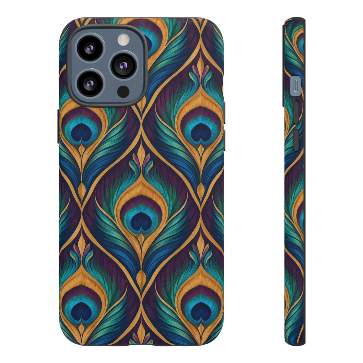 Peacock Nocturne iPhone Tough Case | art deco