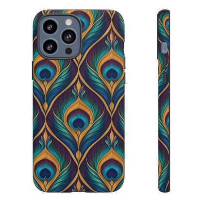 Peacock Nocturne iPhone Tough Case | art deco
