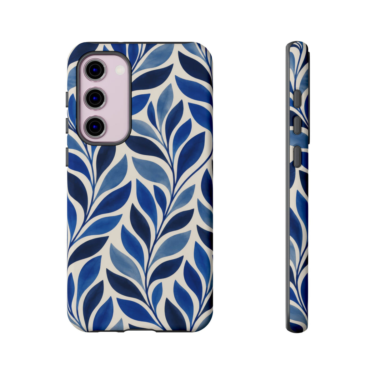 Cobalt Current Samsung Galaxy Tough Case | Cobalt Blue Leaf Pattern