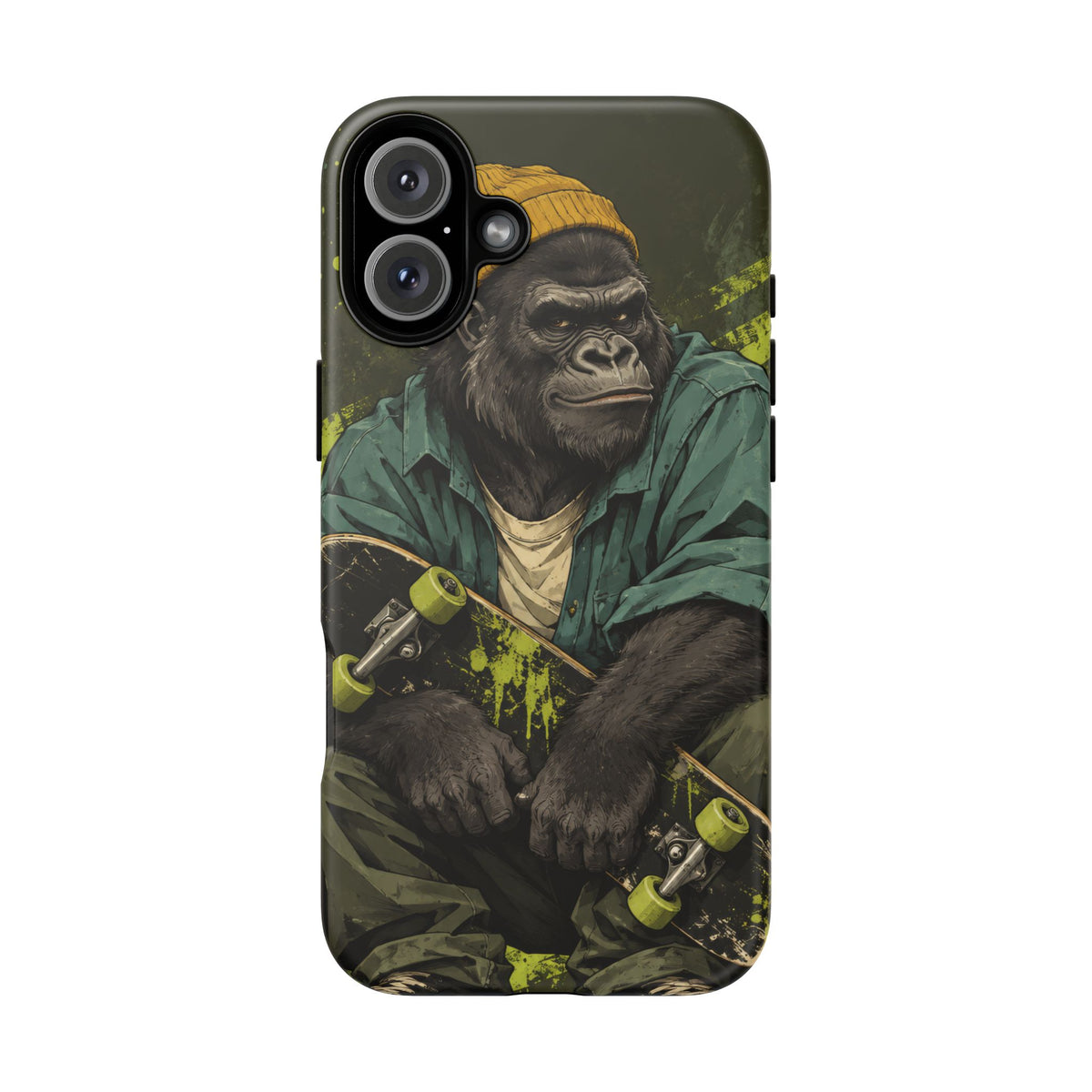 Concrete Jungle iPhone Tough Case | Skater Gorilla Illustration