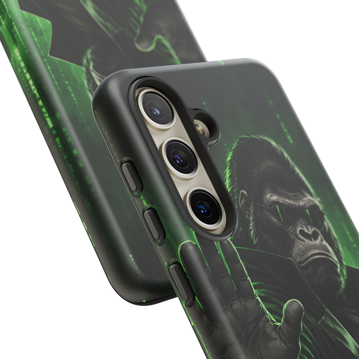 Cyberpunk Gorilla Samsung Galaxy Tough Case | Neon Code Silverback