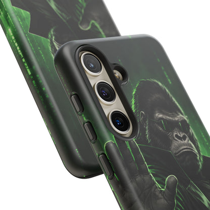 Cyberpunk Gorilla Samsung Galaxy Tough Case | Neon Code Silverback