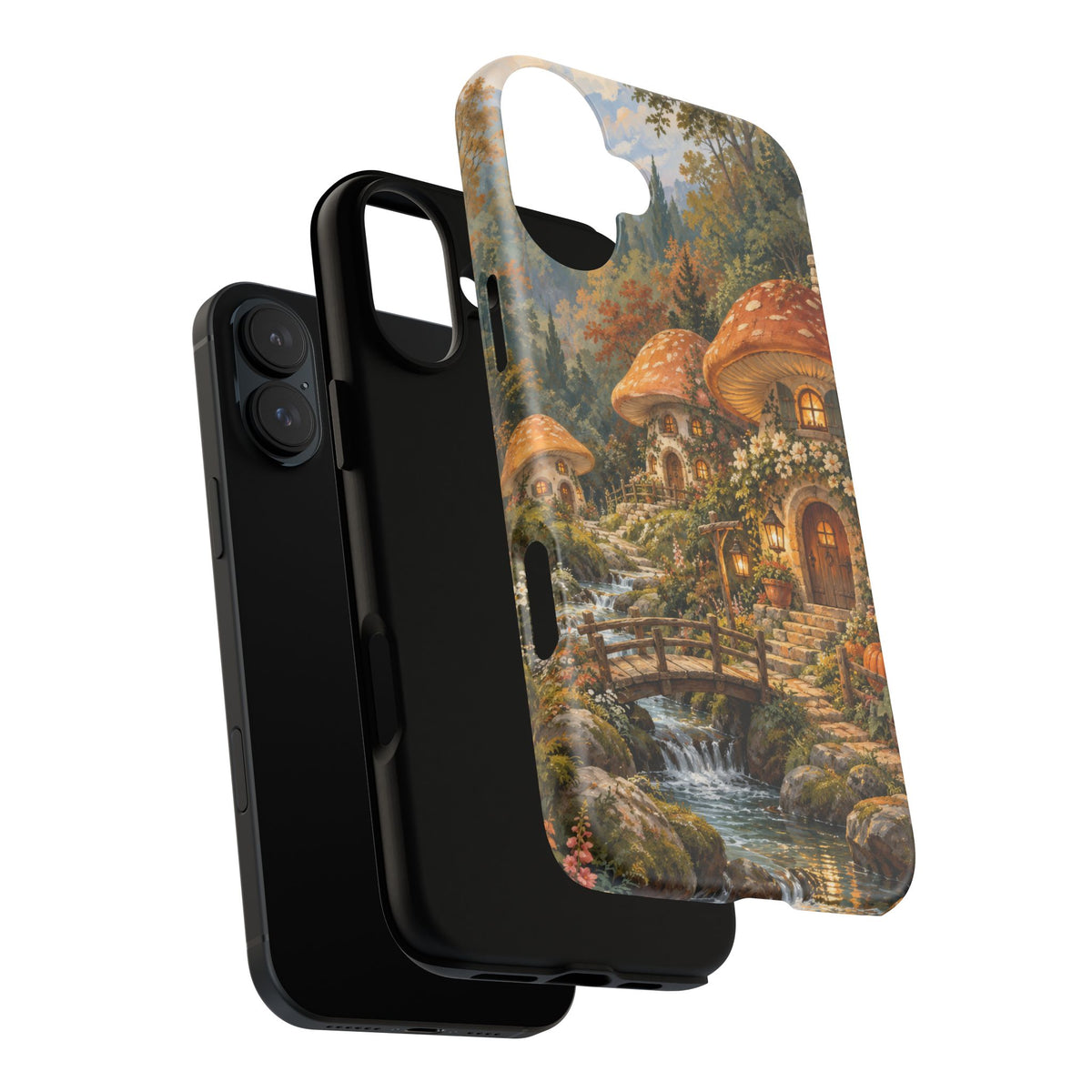 Honeycap Village iPhone Tough Case | Mushroom Village