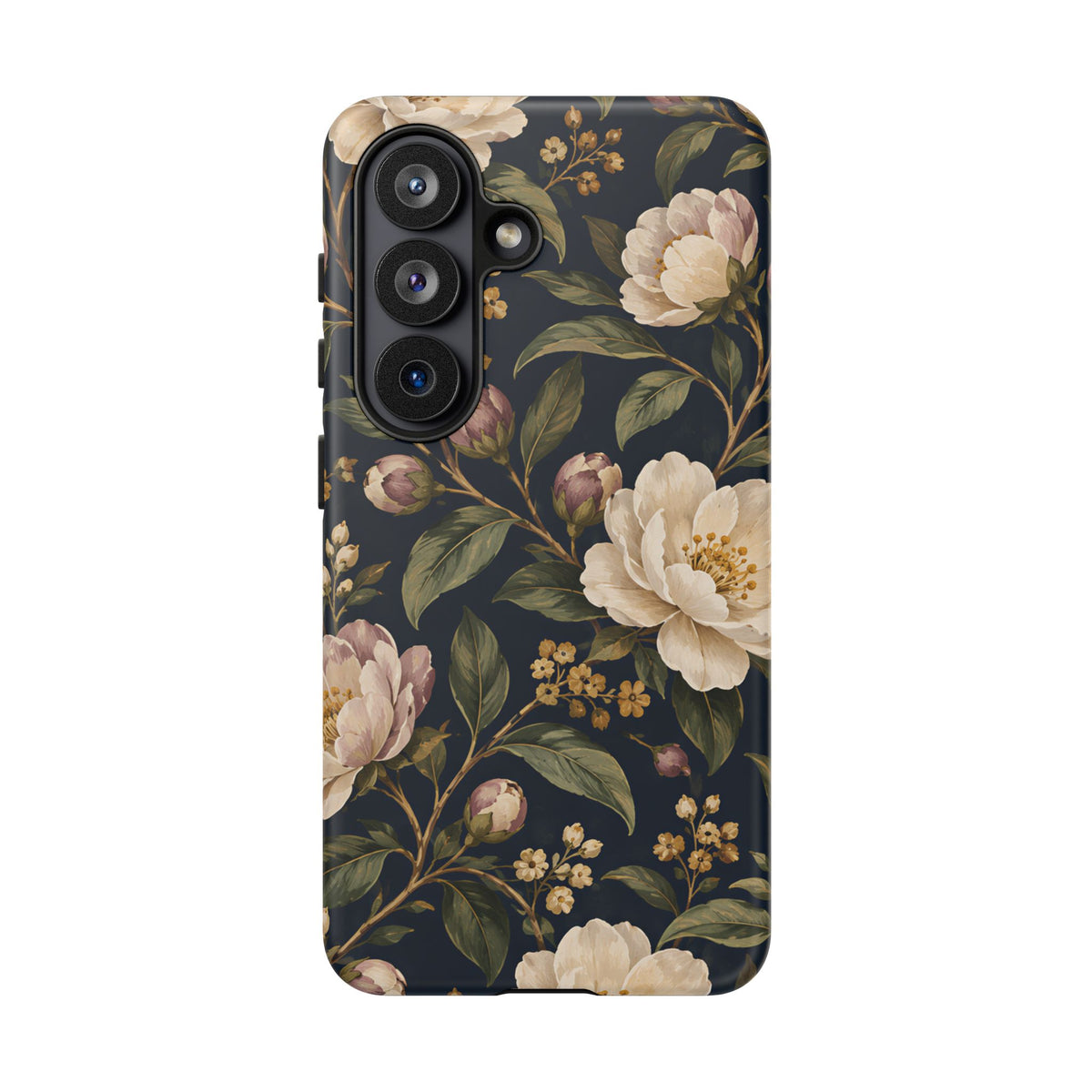 Dark Floral Samsung Galaxy Tough Case | Midnight Camellia