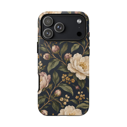 Dark Floral iPhone Tough Case | Midnight Camellia
