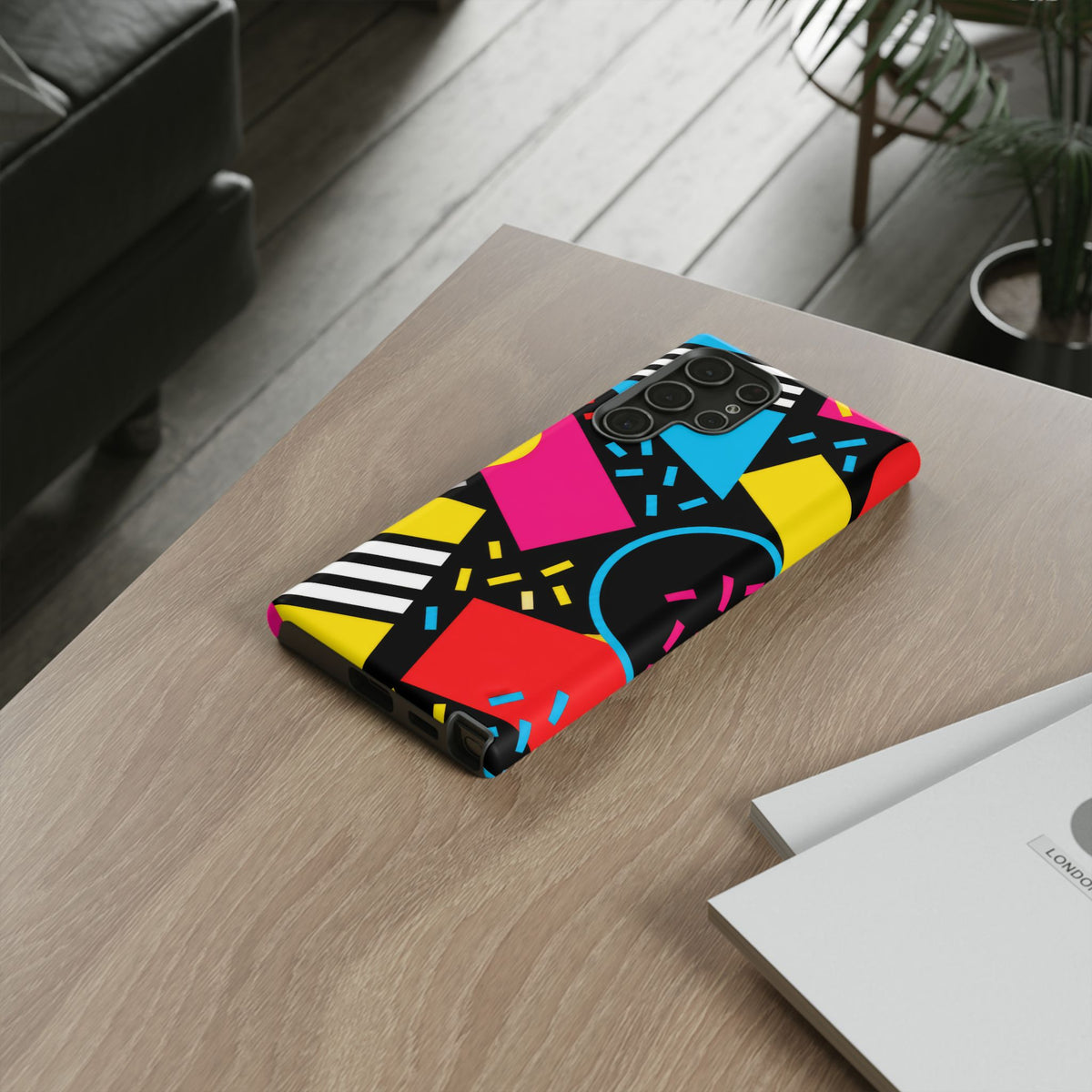 Midnight Confetti Samsung Galaxy Tough Case | Bright Abstract on Black
