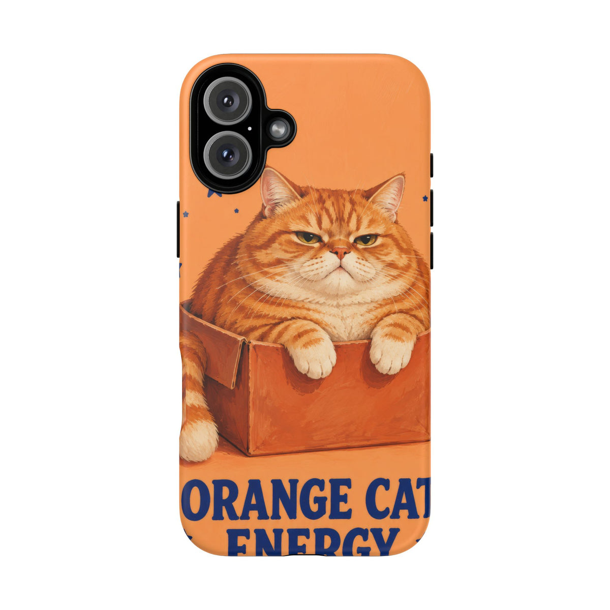 Orange Cat Energy iPhone Tough Case