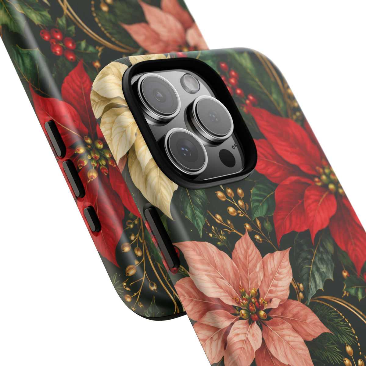 Noel in Bloom iPhone Tough Case | poinsettia
